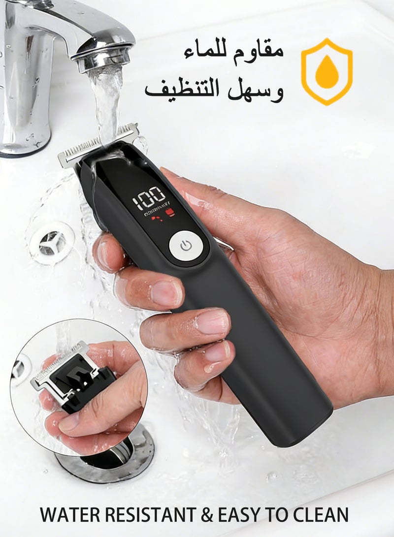 واميت ماكينة حلاقة ذقن للرجال 5 في 1، طقم تهذيب الجسم والأنف مع شاشة LED، ماكينة قص الشعر لاسلكية مقاومة للماء، شحن سريع Type-C، بطارية تدوم طويلاً، هدية مثالية للرجال - Image 5